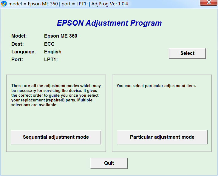 Epson ME 350 ����