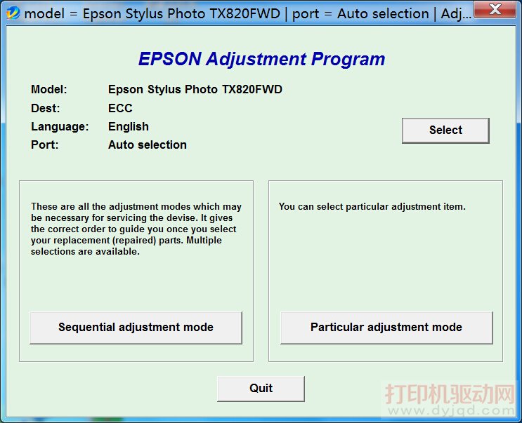 ������Epson TX820FWD ��������